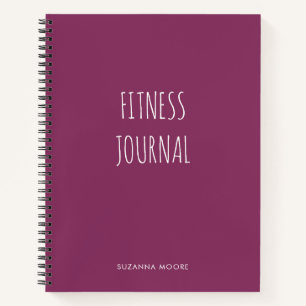 Modern Simple Purple Gym Workout Health Fitness Notebook