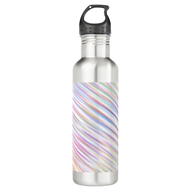 Modern Simple Rainbow line stripes Pattern  710 Ml Water Bottle (Front)