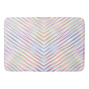 Modern Simple Rainbow line stripes Pattern Bath Mat