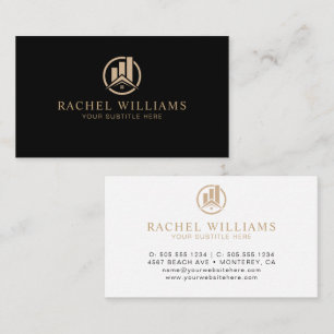 Modern simple Real Estate Promotional Realtor Logo Business Card