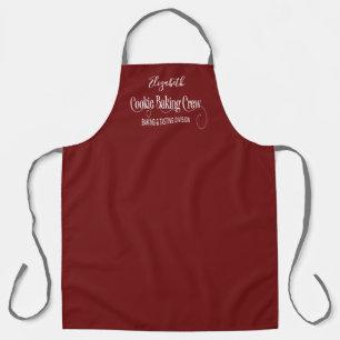 Modern Simple Red Cute Funny Cookie Baking Apron