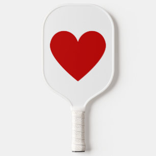 Modern Simple Red Heart Love Minimalist Valentine Pickleball Paddle