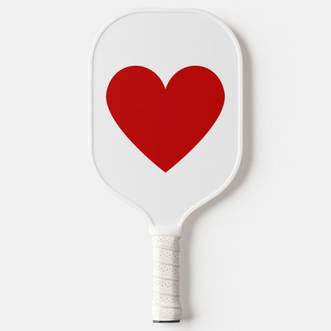 Modern Simple Red Heart Love Minimalist Valentine Pickleball Paddle (Front)