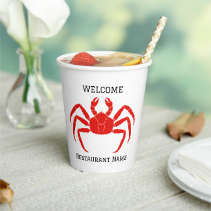 Modern Simple Red kink crab seafood fresh Paper Cups