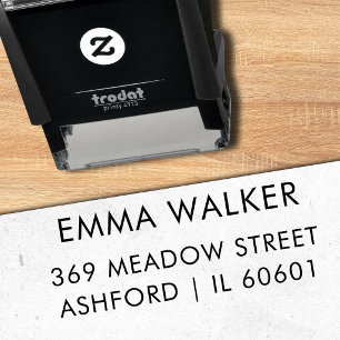 Modern Simple Return Address Self-inking Stamp