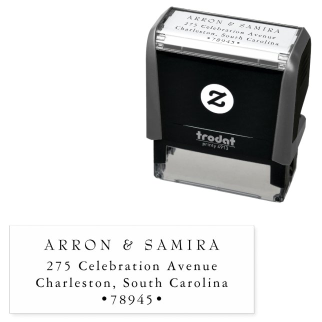Modern Simple Return Address Self-inking Stamp (In Situ)