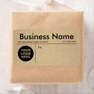 Modern Simple Rustic Kraft Business Logo Shipping