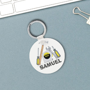Modern Simple Rustic Whimsical Tool Set Key Ring