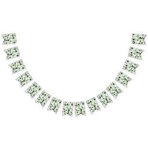 Modern Simple Sage Green Terrazzo bunting