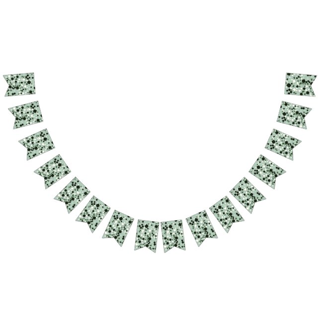 Modern Simple Sage Green Terrazzo bunting  (All)