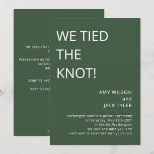 Modern Simple Sage Green Wedding Announcement