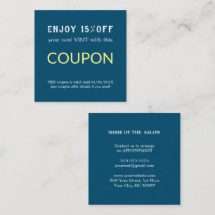 Modern Simple Salon Discount Coupon