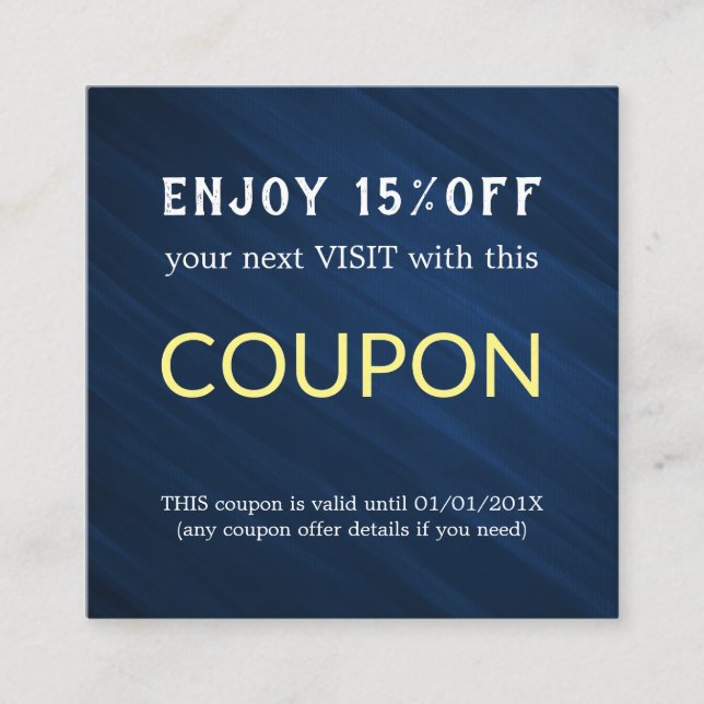 Modern Simple Salon Discount Coupon (Front)