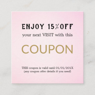 Modern Simple Salon Discount Coupon