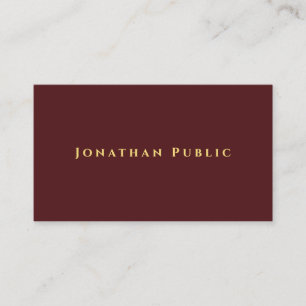 Modern Simple Scannable QR Code Faux Gold Text Business Card