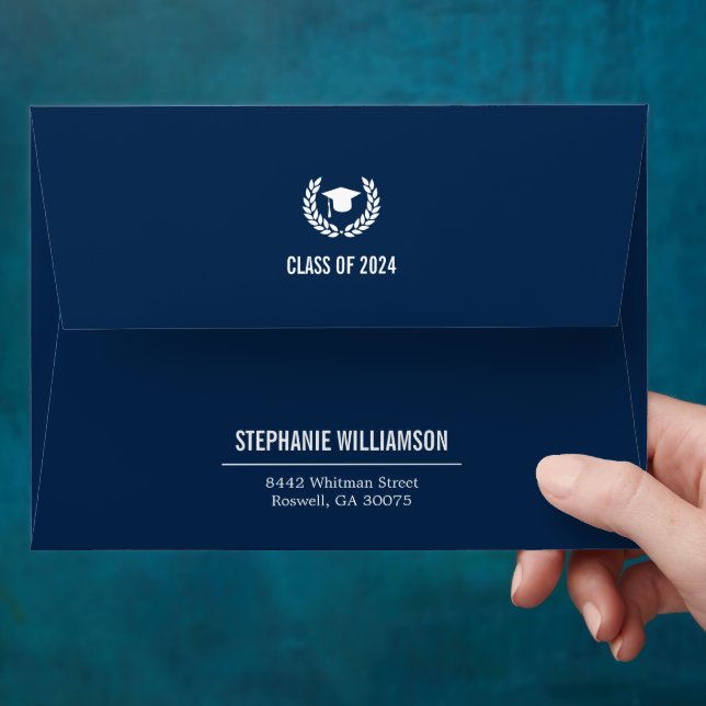 Modern Simple School College Graduation Party Envelope (Hand)