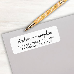 Modern Simple Script 30th Birthday Return Address