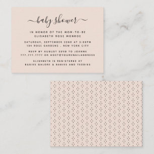 Modern Simple Script Baby Shower Invitation