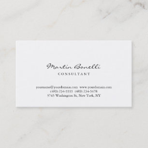 Modern Simple Script Consultant Business Card