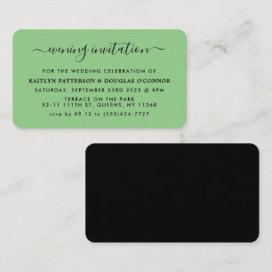Modern Simple Script Evening Invitation