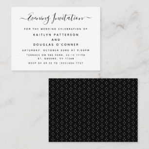 Modern Simple Script Evening Invitation
