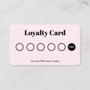 Modern Simple Script Loyalty Card Pink