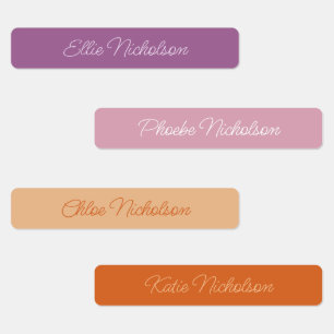Modern Simple Script Purple Girly Waterproof Name