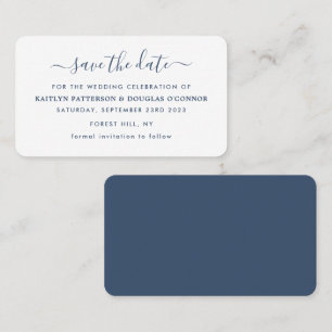 Modern Simple Script Save The Date Card