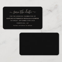 Modern Simple Script Save The Date Card