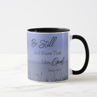 Modern Simple Scripture Blue Wheat Field Mug