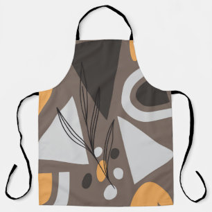 Modern simple shapes seamless pattern design. Scan Apron