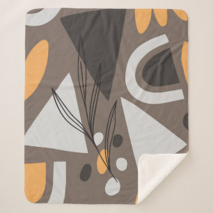 Modern simple shapes seamless pattern design. Scan Sherpa Blanket