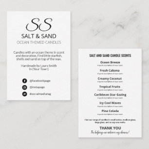 Modern Simple Soap And Candle Product Range Card