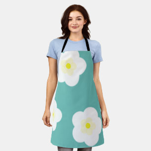 Modern Simple Spring Daisy flowers gradient  Apron