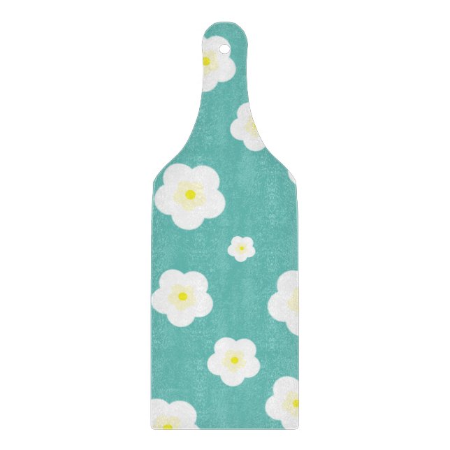 Modern Simple Spring Daisy flowers gradient  Cutting Board (Front)