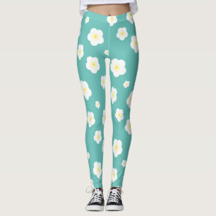 Modern Simple Spring Daisy flowers gradient Leggings