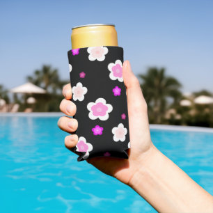 Modern Simple Spring Daisy flowers gradient Seltzer Can Cooler