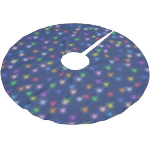 Modern Simple star gradient colourful galaxy Space Brushed Polyester Tree Skirt