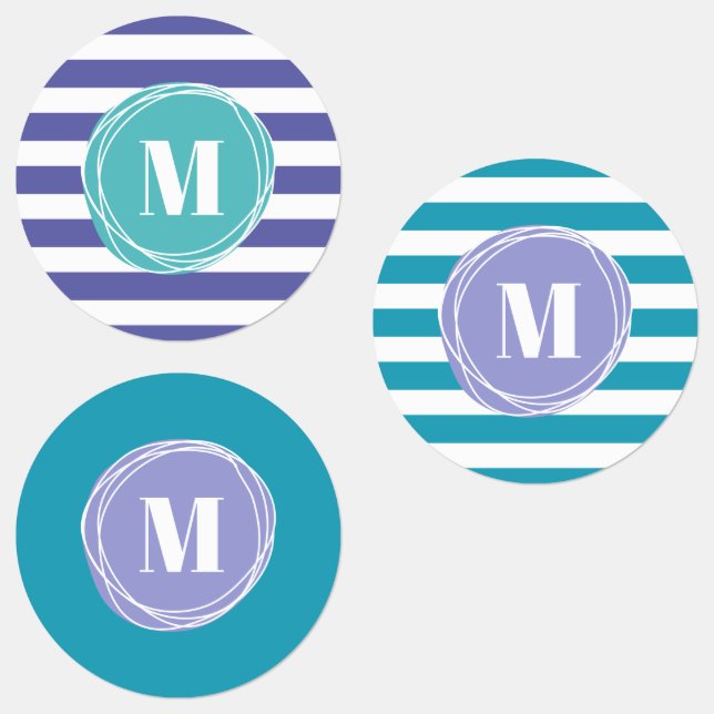 Modern Simple Stripes Monogram  (Group)