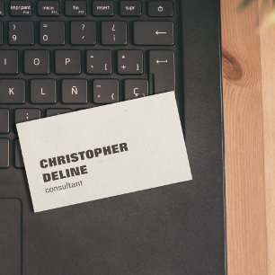 Modern Simple Stylish Paper Brown Consultant Business Card