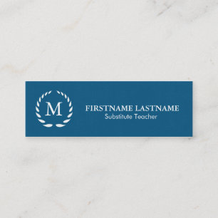 Modern & Simple Substitute Teacher Business Card