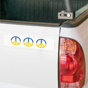 Modern Simple Support Peace Blue Ukraine Bumper Sticker