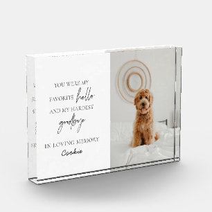 Modern Simple Sympathy Bereavement Pet Memorial Photo Block