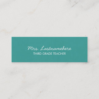 Modern & Simple Teacher Business Card