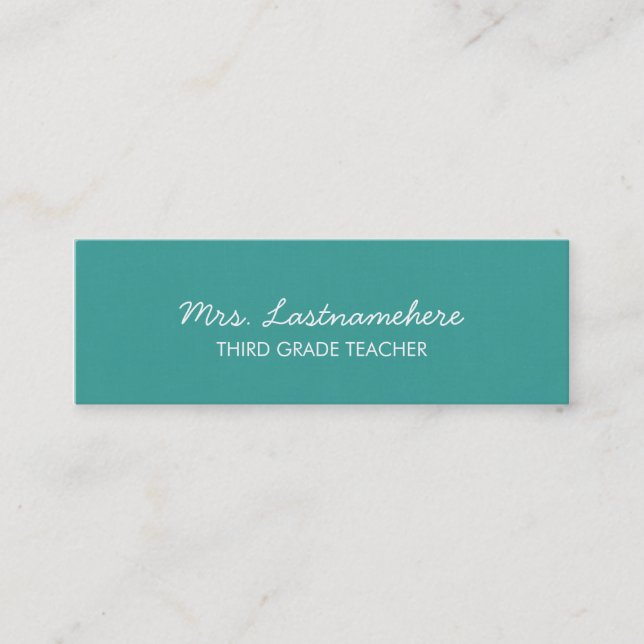 Modern & Simple Teacher Business Card (Front)