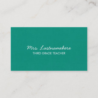 Modern & Simple Teacher Business Card