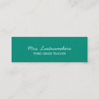 Modern & Simple Teacher Business Card