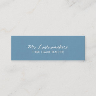 Modern & Simple Teacher Business Card