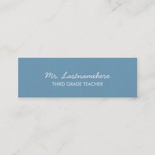 Modern & Simple Teacher Business Card (Front)