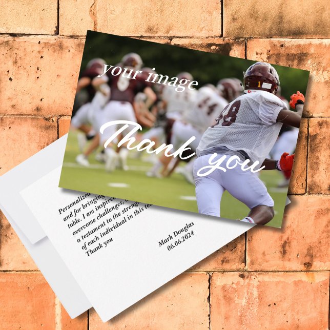 Modern Simple Teamwork Photo Thank You Card (Creator Uploaded)